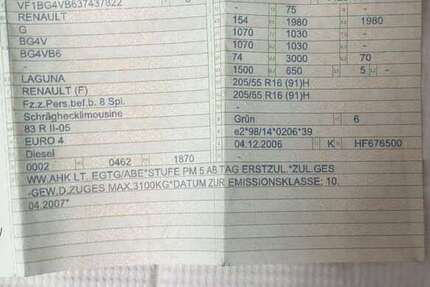 Renault Laguna 213.000 km 900 &euro; Erlangen 91052