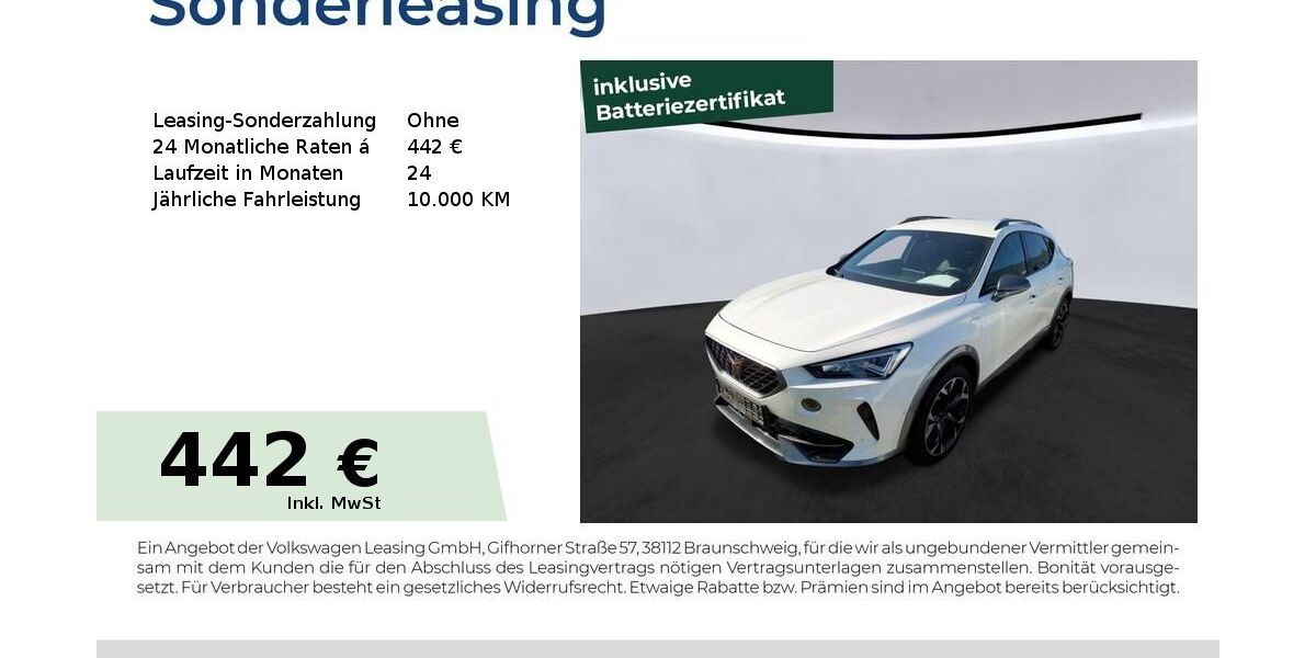 Cupra Formentor 60.200 km 24.840 &euro; Magdeburg 39118