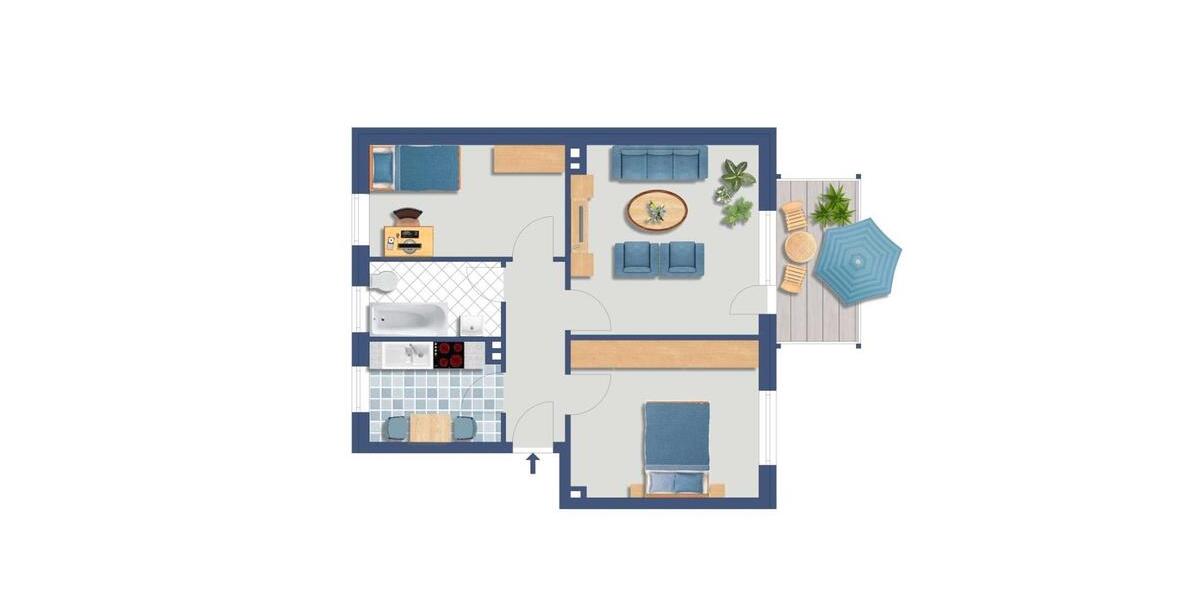 Erdgeschoßwohnung Bottrop Boy - 3 Zimmer, 60 m&sup2;, 90.000&euro; | Angebot:25649506