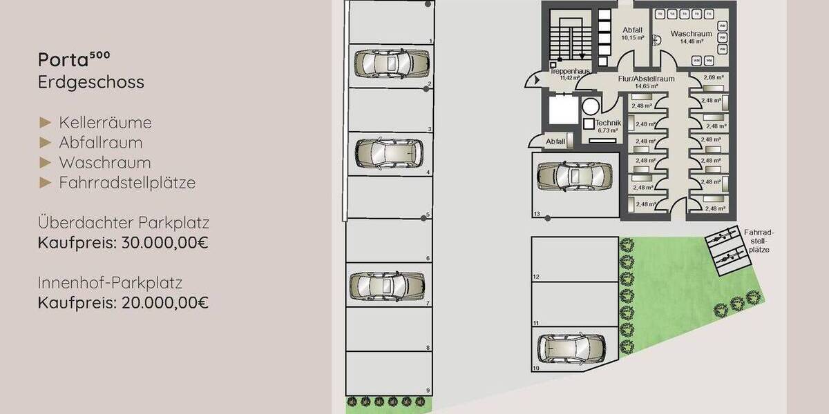 Etagenwohnung Trier Trier-Nord - 2 Zimmer, 55 m&sup2;, 325.000&euro; | Angebot:26904155