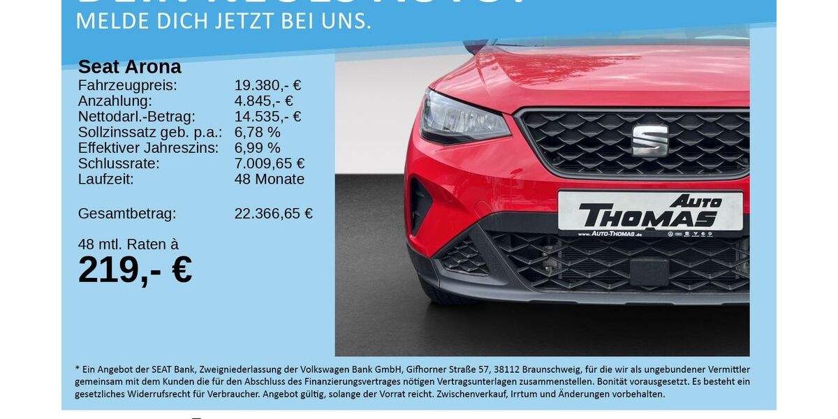 Seat Arona 13.342 km 19.380 &euro; Hennef 53773