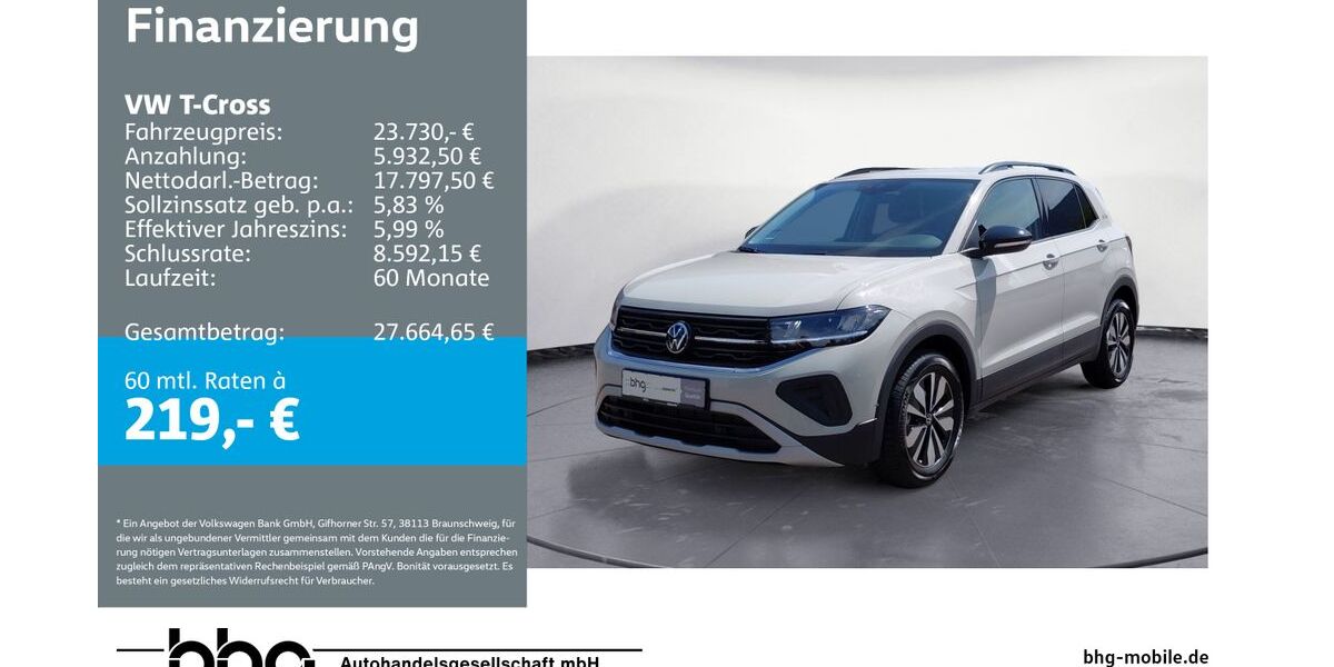 VW T-Cross 6.439 km 23.730 &euro; Metzingen 72555