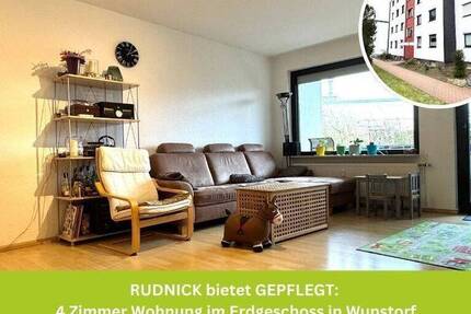 RUDNICK bietet GEPFLEGT: 4-Zimmer Wohnung im Erdgeschoss in Wunstorf