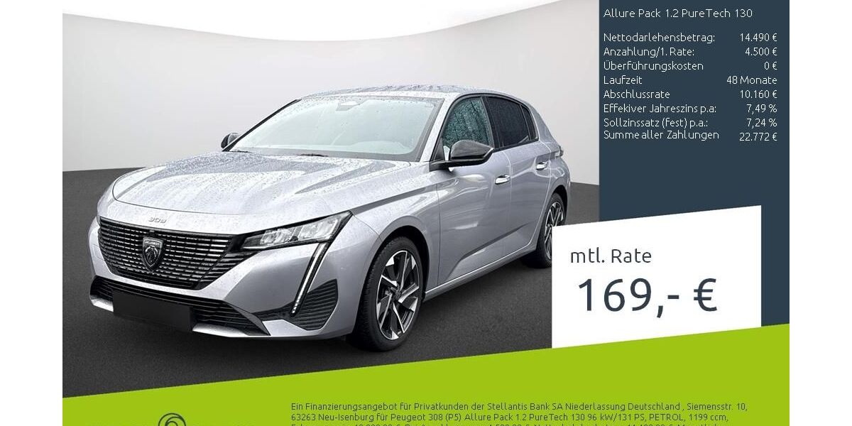 Peugeot 308 48.284 km 18.999 &euro; Bocholt 46395