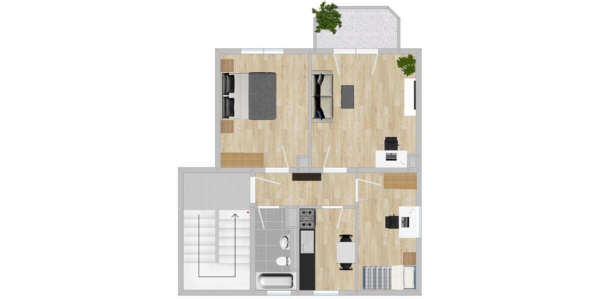 Etagenwohnung Strehla - 3 Zimmer, 59 m&sup2;, 351&euro; | Angebot:25057011