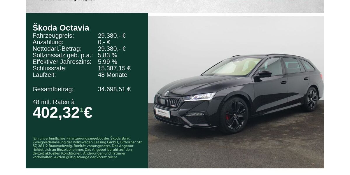 Skoda Octavia 74.000 km 28.680 &euro; Würzburg 97084