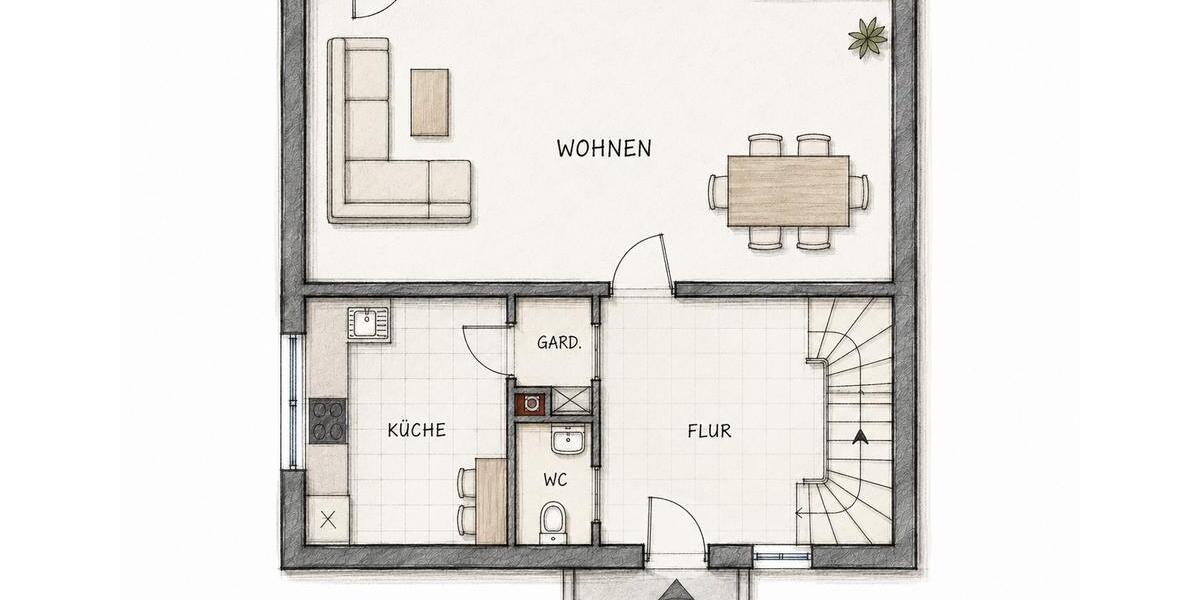 Doppelhaushälfte Langenau - 3 Zimmer, 96 m&sup2;, 469.000&euro; | Angebot:27301459