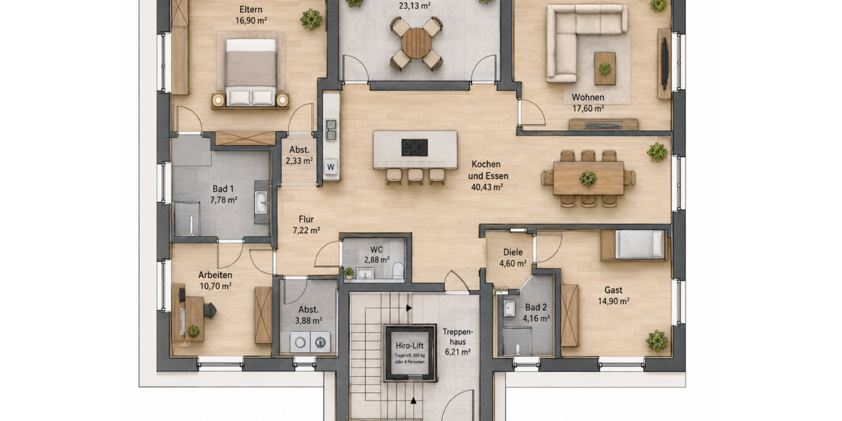 Etagenwohnung Hövelhof - 5 Zimmer, 140 m&sup2;, 1.750&euro; | Angebot:27314402