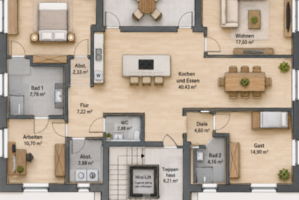 Wohnung Hövelhof - 5 Zimmer, 140 m&sup2;, 1.750&euro; | Angebot:27314402