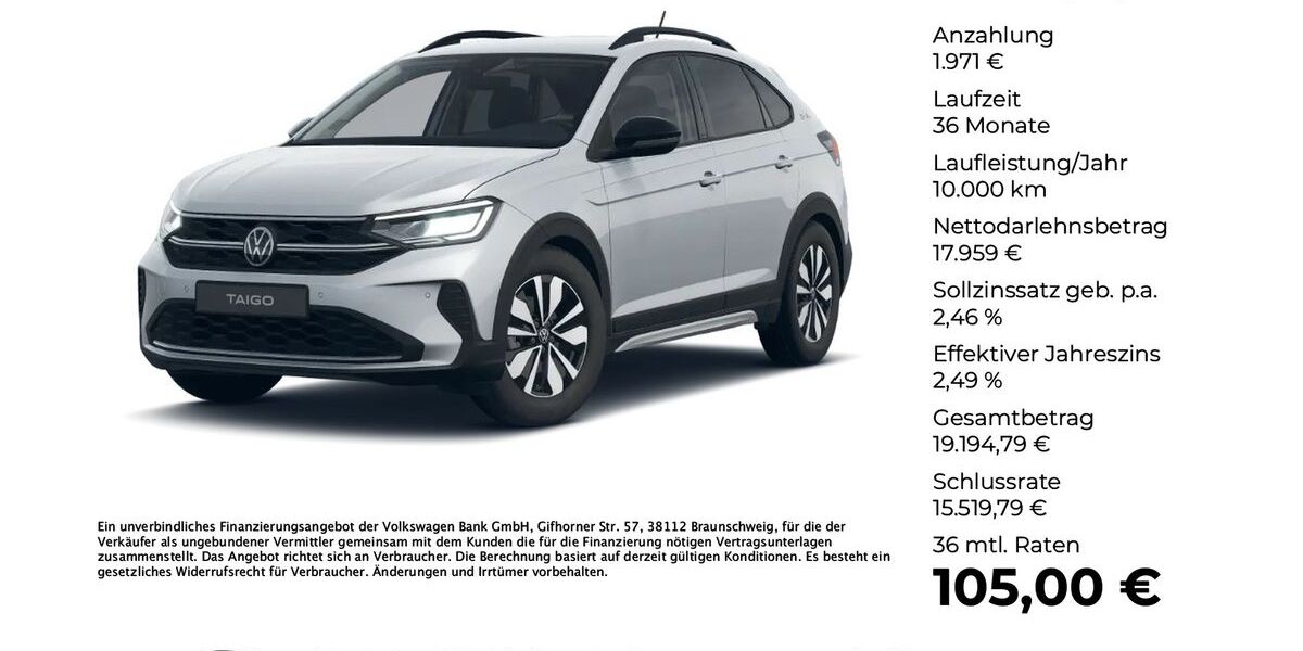 VW Taigo 2.444 km 19.930 &euro; Vechta 49377