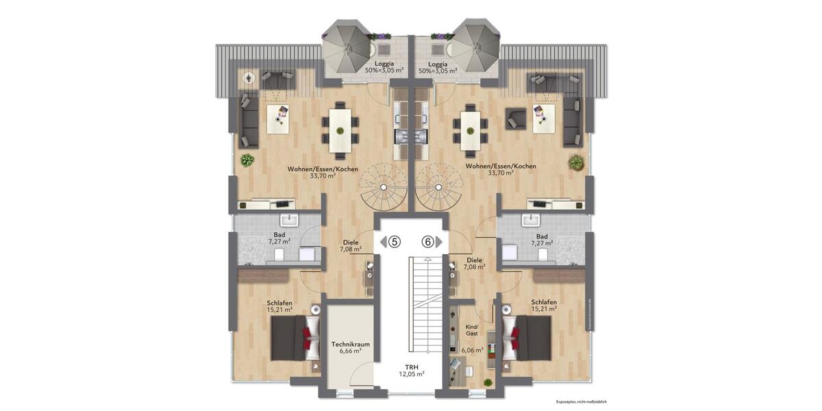 Maisonettenwohnung Wiehl - 3 Zimmer, 101 m&sup2;, 1.295&euro; | Angebot:26589320