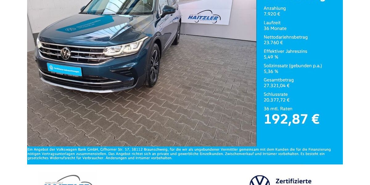 VW Tiguan 50.420 km 31.680 &euro; Gernsbach 76593