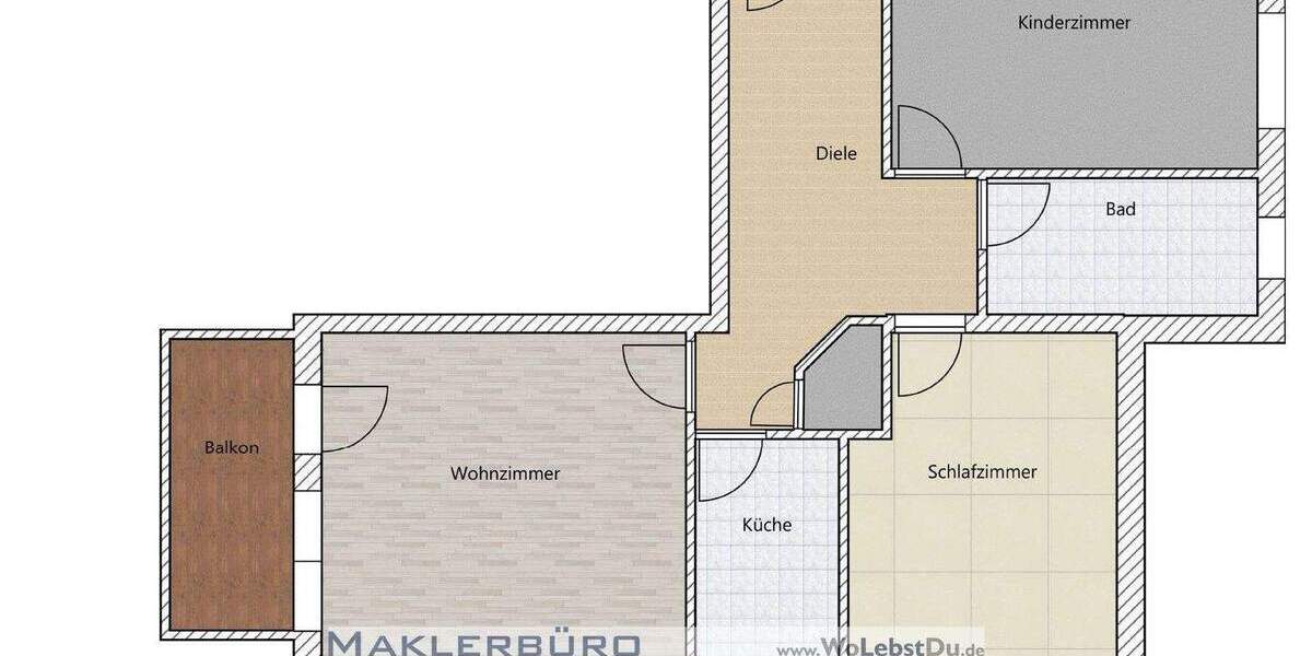 Etagenwohnung Greiz Neumühle - 3 Zimmer, 77 m&sup2;, 83.000&euro; | Angebot:25729332