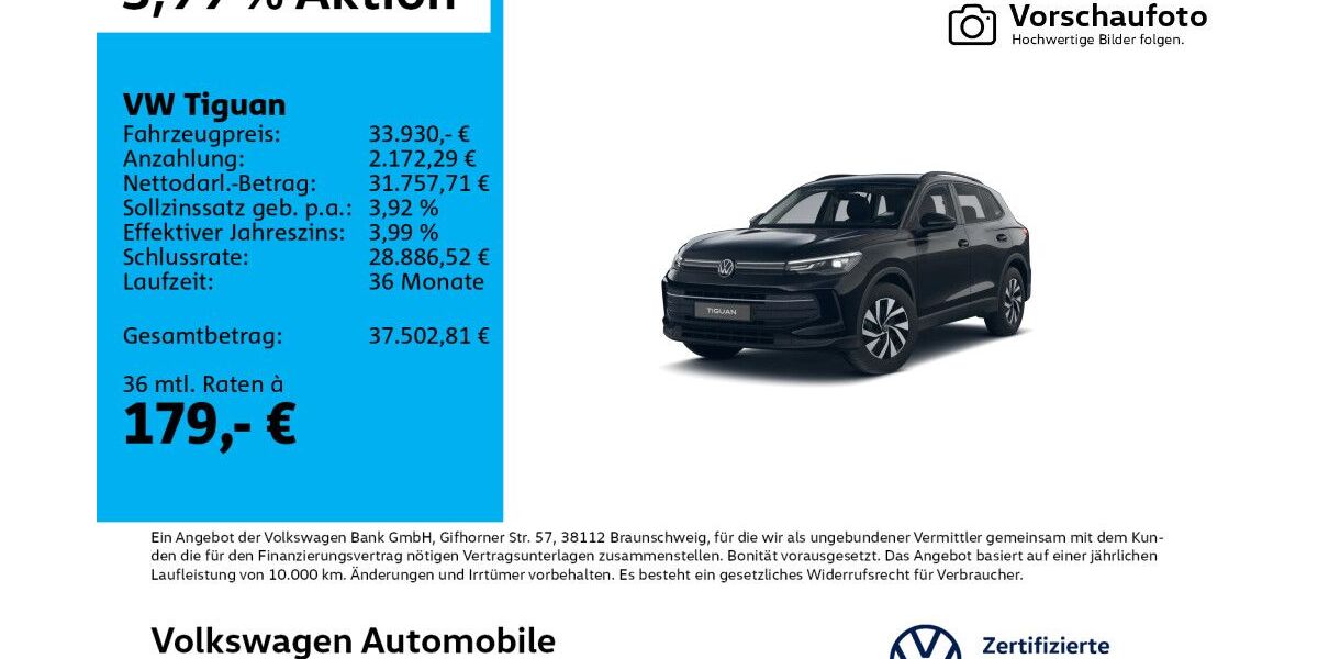 VW Tiguan 11.175 km 33.930 &euro; Leipzig 04277