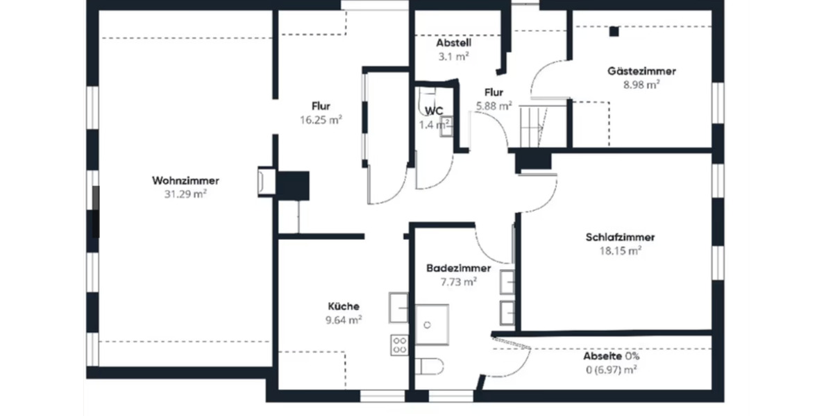 Dachgeschoßwohnung Himmelpforten - 3 Zimmer, 104 m&sup2;, 680&euro; | Angebot:25415007