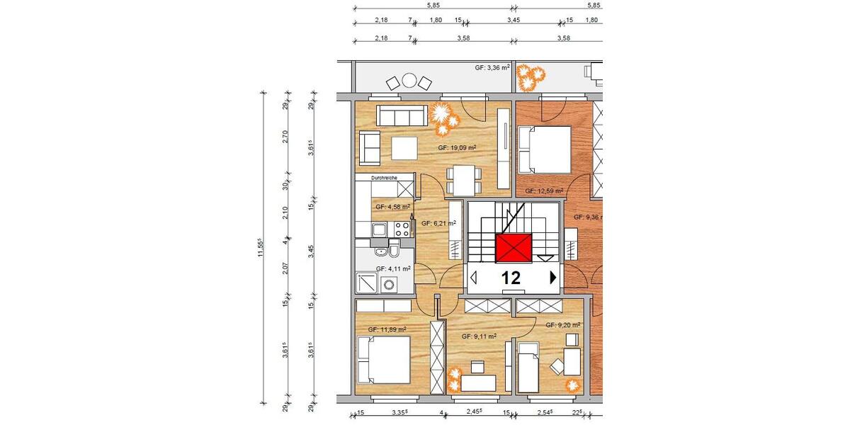 Etagenwohnung Guben - 4 Zimmer, 67 m&sup2;, 473&euro; | Angebot:25783647