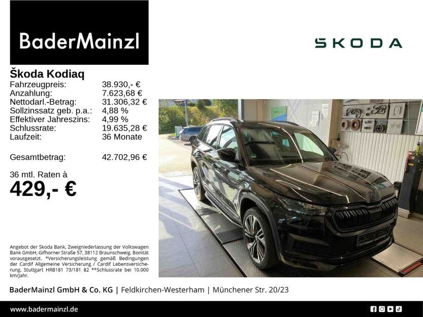 Skoda Kodiaq 65.100 km 38.930 € Feldkirchen/Westerham 83620