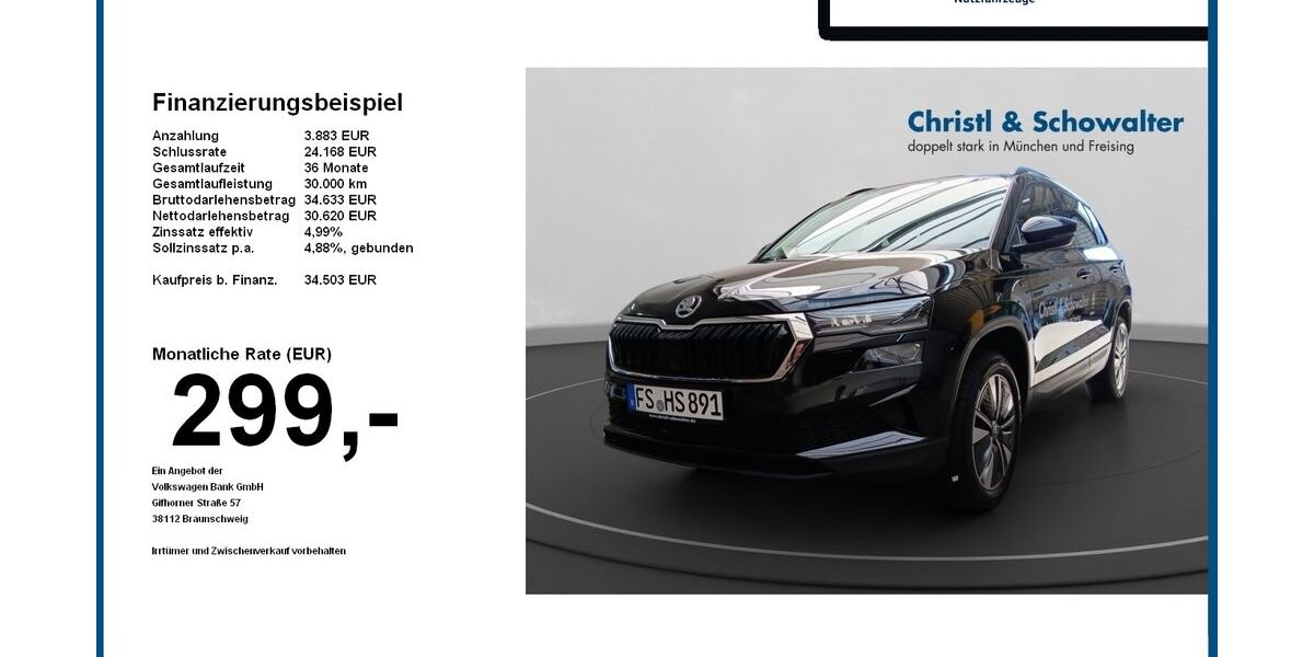 Skoda Karoq 8.000 km 34.503 &euro; Freising 85356