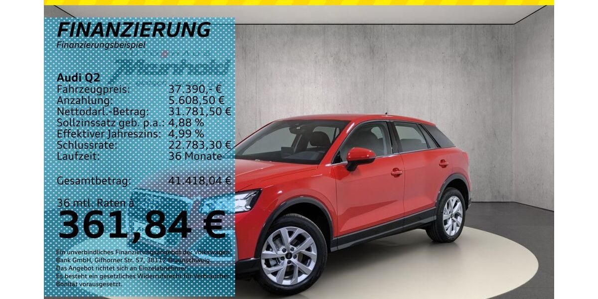 Audi Q2 5.000 km 37.390 € Auerbach/Rebesgrün 08209