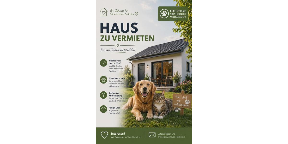 Bungalow Walldürn - 3 Zimmer, 72 m&sup2;, 750&euro; | Angebot:26396215