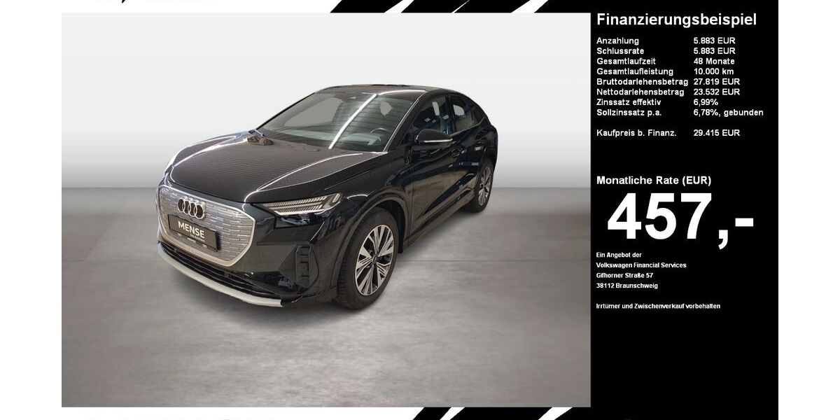 Audi Q4 e-tron 92.121 km 28.200 &euro; Oelde (Stromberg) 59302