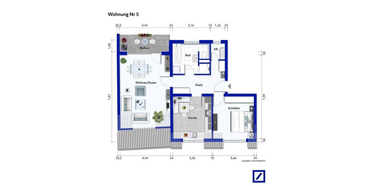 Etagenwohnung Hemsbach - 2 Zimmer, 65 m&sup2;, 189.000&euro; | Angebot:26029092
