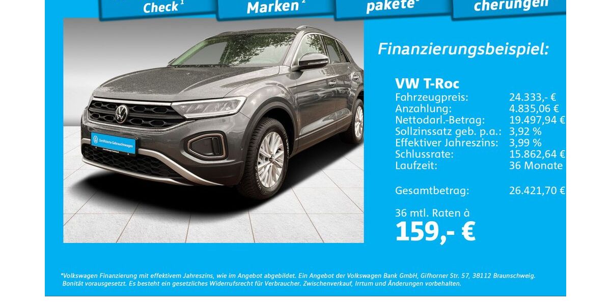 VW T-Roc 12.699 km 22.888 € Hamburg 22761