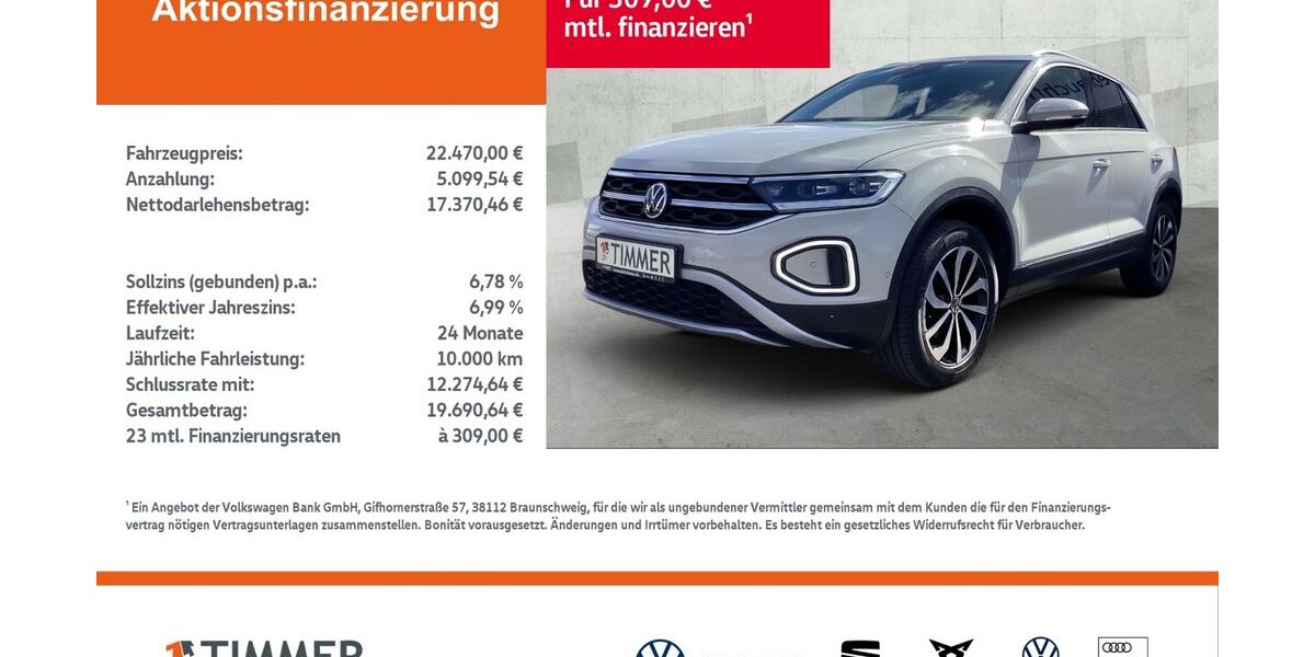 VW T-Roc 90.503 km 22.470 &euro; Meppen 49716