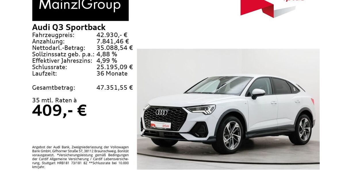 Audi Q3 7.300 km 41.560 &euro; Feldkirchen/Westerham 83620