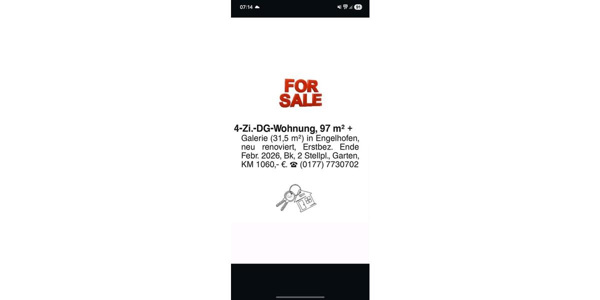 4 Zimmer DG Wohnung 4 zimmer