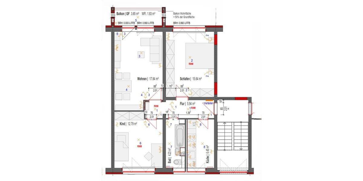 Etagenwohnung Wulkenzin - 3 Zimmer, 65 m&sup2;, 415&euro; | Angebot:26194824