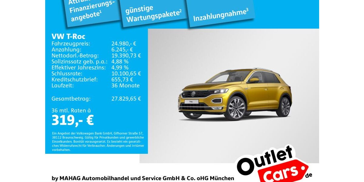 VW T-Roc 48.776 km 24.681 &euro; Dachau 85221