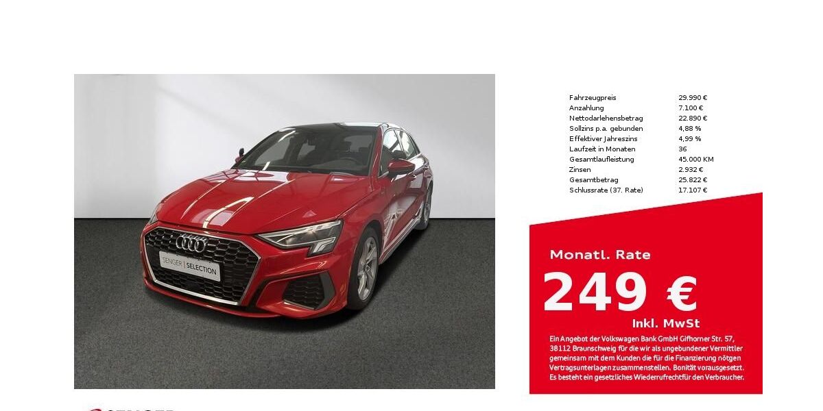 Audi A3 37.400 km 29.990 &euro; Bielefeld 33609