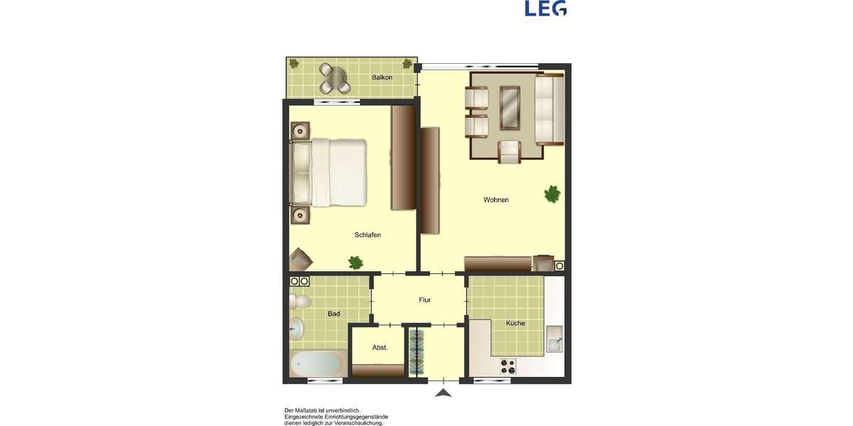 Etagenwohnung Hilden Kleef - 2 Zimmer, 52 m&sup2;, 589&euro; | Angebot:27134182