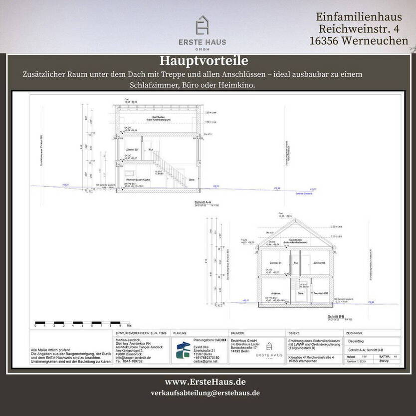 Neubau-Einfamilienhaus, 123 m², 4 SchlafZimmer, 2 Bäder, Terrasse, A+, provisionsfrei