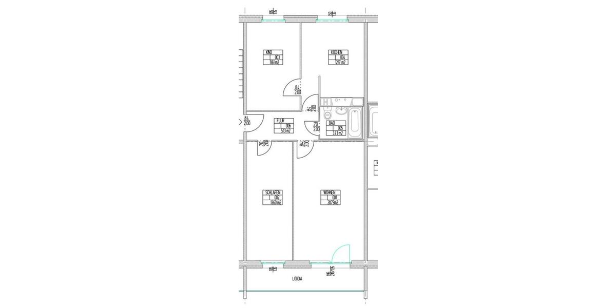 Erdgeschoßwohnung Barby - 3 Zimmer, 69 m&sup2;, 412&euro; | Angebot:18547965