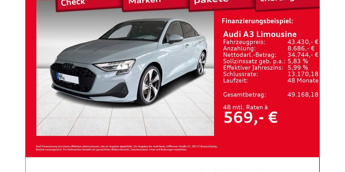 Audi A3 1.899 km 42.420 &euro; Hamburg 22419