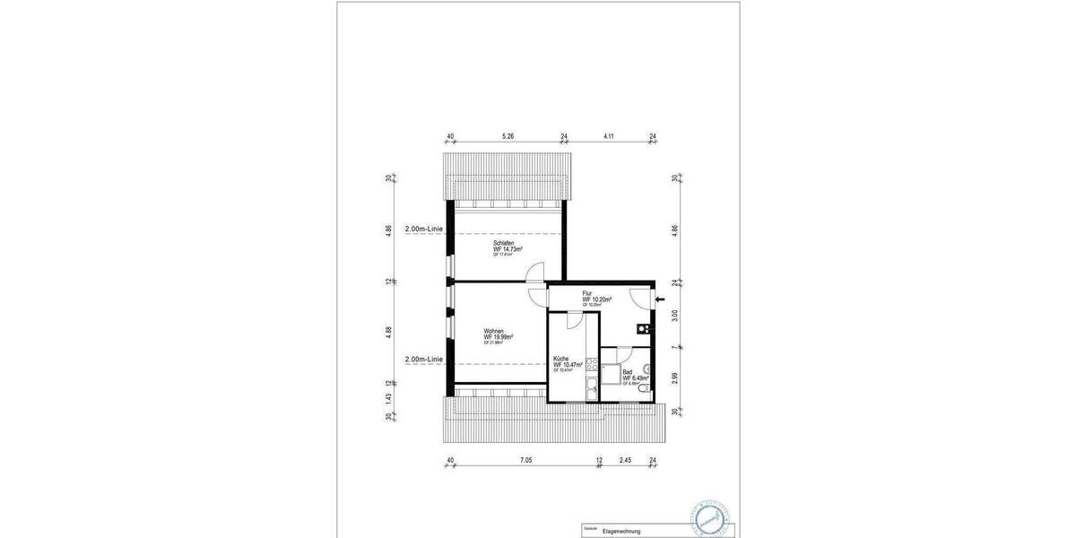 Etagenwohnung Bremerhaven Geestemünde - 2 Zimmer, 61 m&sup2;, 129.900&euro; | Angebot:25321586