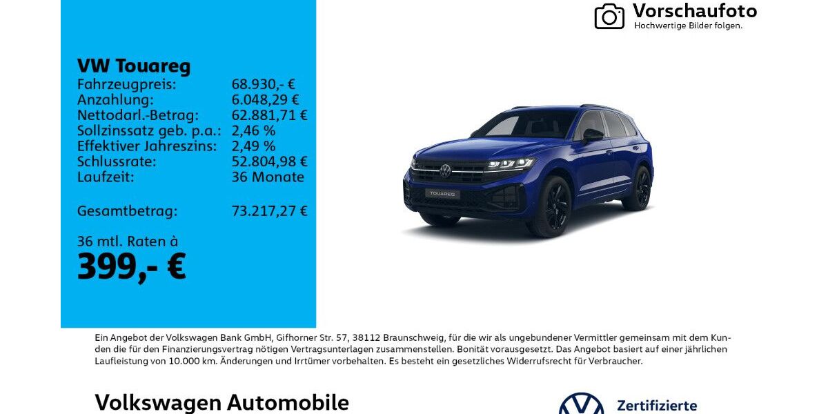 VW Touareg 10.056 km 68.930 &euro; Leipzig 04277