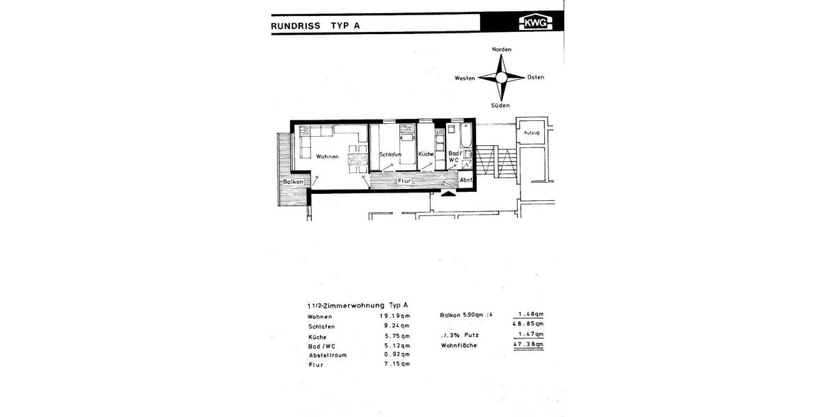 Hochparterre Bamberg Bamberg-Ost - 2 Zimmer, 48 m&sup2;, 183.500&euro; | Angebot:26844265