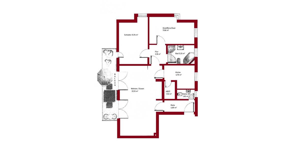 Etagenwohnung Neufahrn bei Freising Neufahrn - 3 Zimmer, 86 m&sup2;, 440.000&euro; | Angebot:25769018