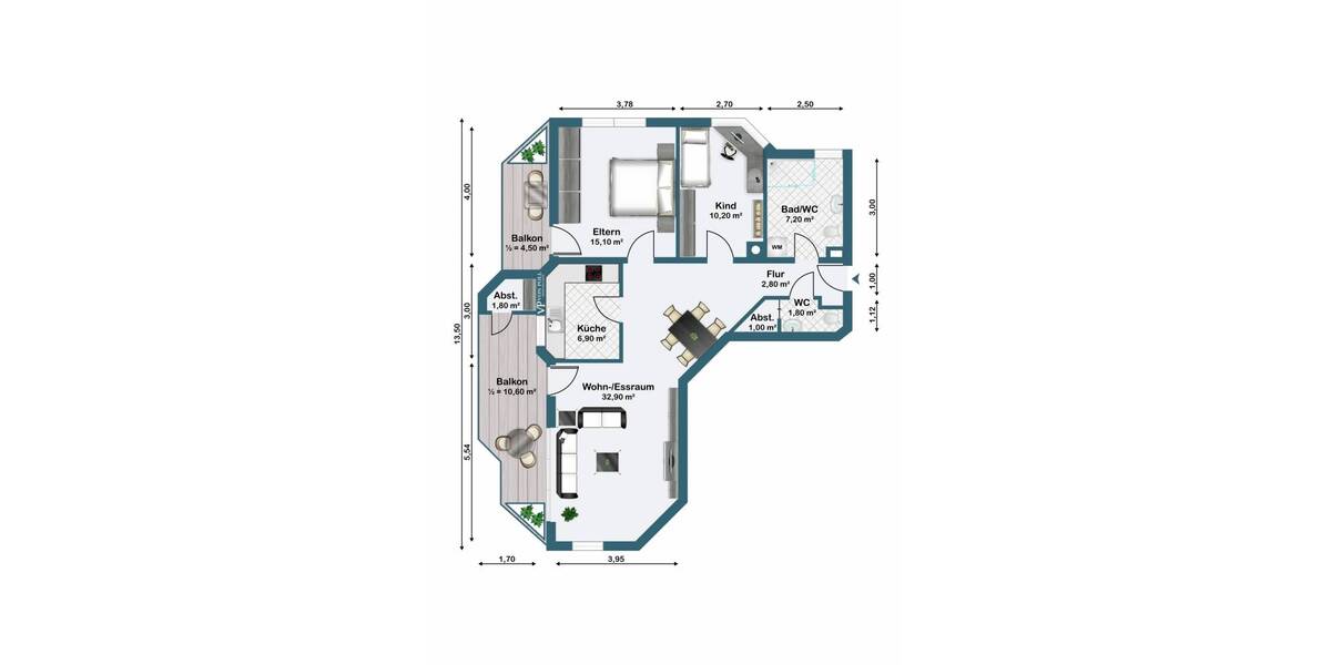 Etagenwohnung Ansbach Neuses - 3 Zimmer, 85 m&sup2;, 199.000&euro; | Angebot:26358976