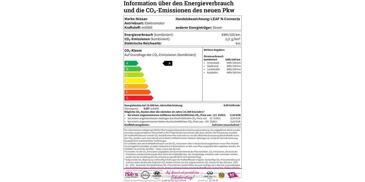 Nissan Leaf 47.159 km 14.380 &euro; Freising 85356