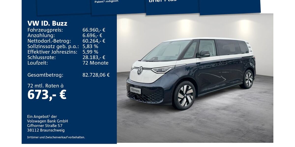 VW ID. Buzz 2.198 km 66.960 &euro; Mosbach 74821