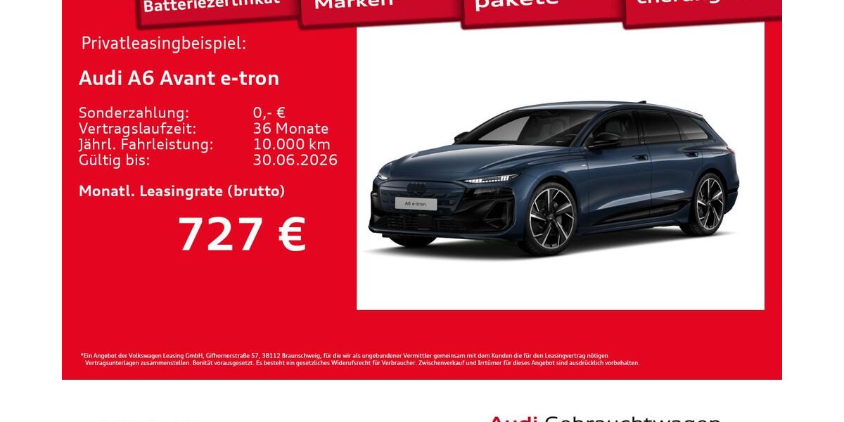 Audi A6 e-tron 9.343 km 72.540 &euro; Hamburg 20537