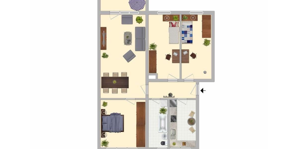 Etagenwohnung Hermsdorf - 4 Zimmer, 69 m&sup2;, 390&euro; | Angebot:25416761