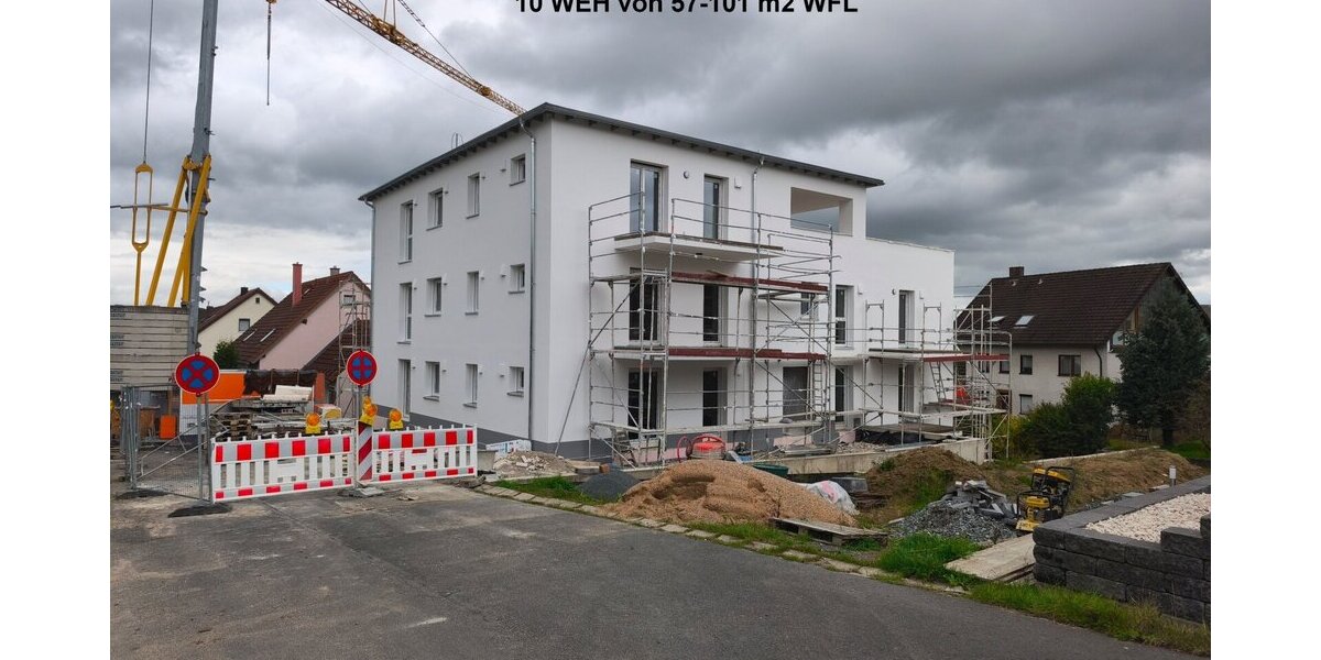 Erstbezug 2-Zi-Whg. mit 70,5 m² WFL KfW-40 -QNG zertifiziert nachhaltig gebaut-energieeffizient-förderfähig und mit echtem Zukunftswert! 2 zimmer