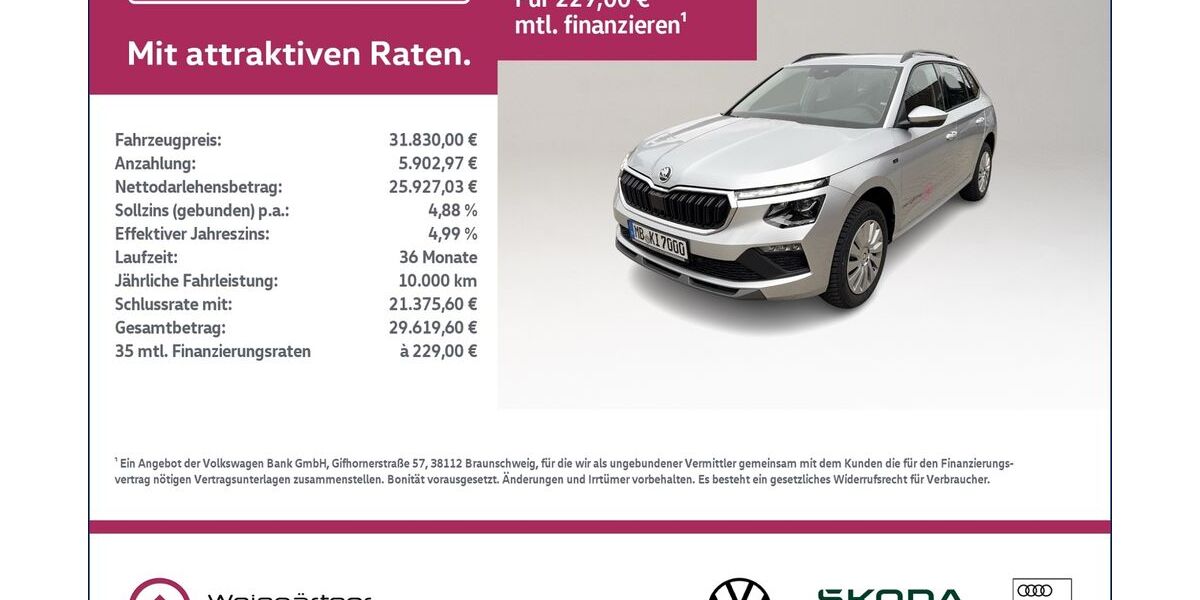Skoda Kamiq 6.800 km 31.830 &euro; Miesbach 83714