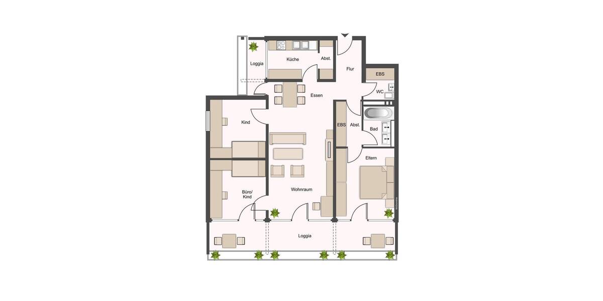 Etagenwohnung Taufkirchen Am Wald - 4 Zimmer, 102 m&sup2;, 549.000&euro; | Angebot:26306277