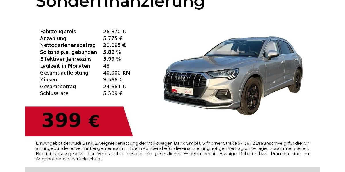 Audi Q3 34.580 km 26.870 &euro; Dessau-Roßlau 06844